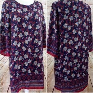 Everly floral kimono shift dress